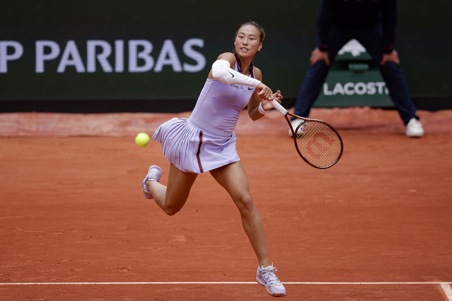 Zheng Qinwen at the 2025 French Open - Source: Getty